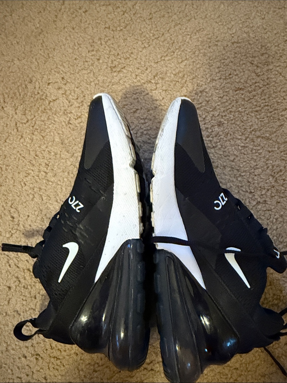 Nike Air Max 270 Black with White Accents - Picture 4 of 6